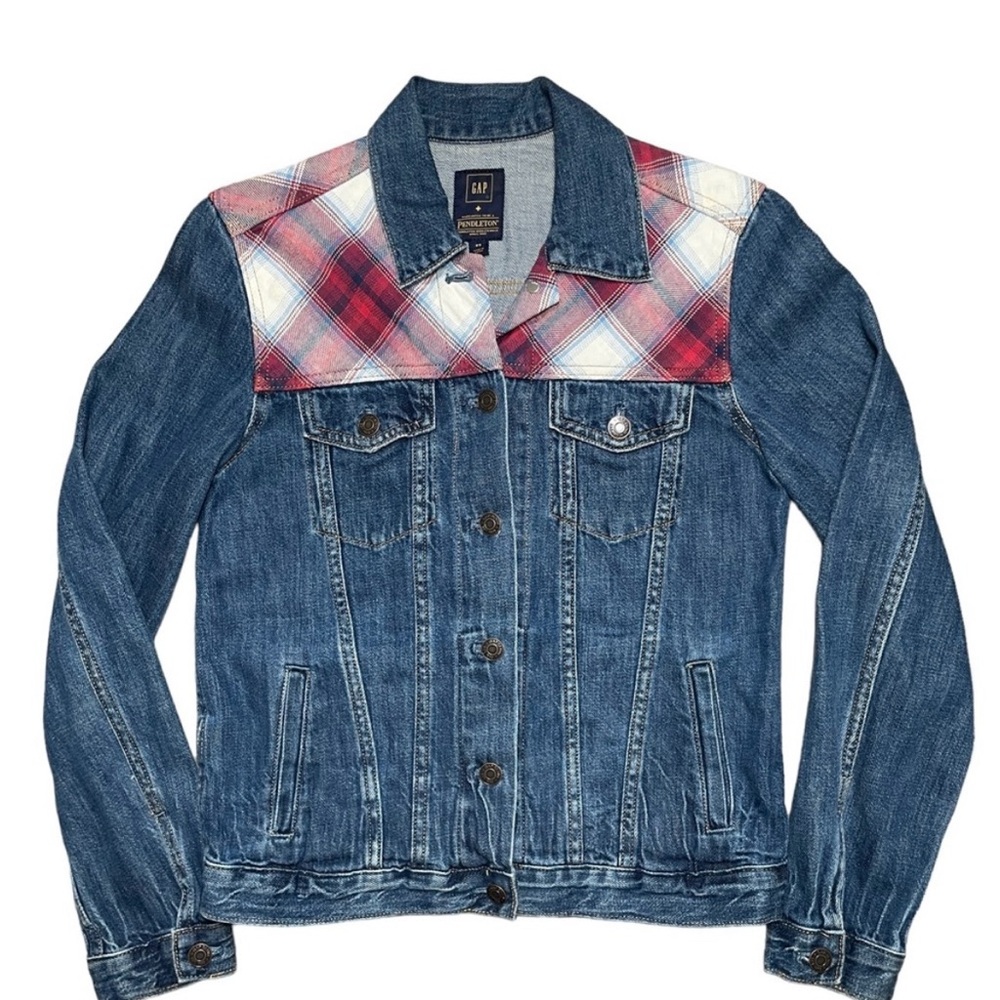 Gap x Pendleton Denim/Plaid Jacket Size Medium